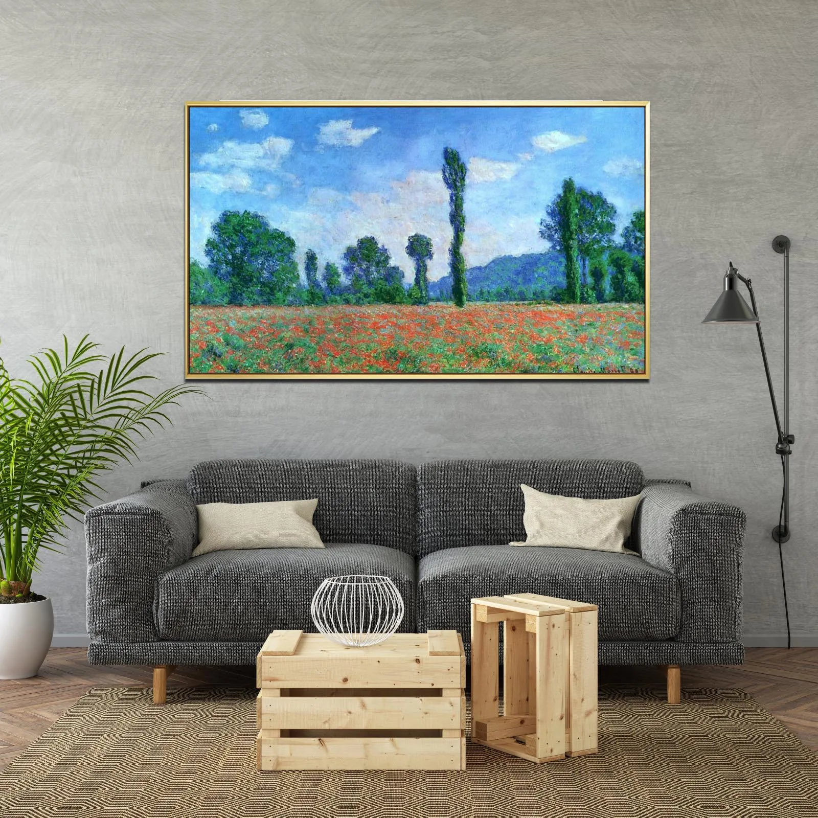 

Ручная роспись, известная картина маслом, воспроизведение макового поля в гверни, Клод Моне, печать пейзажа, живопись на холсте