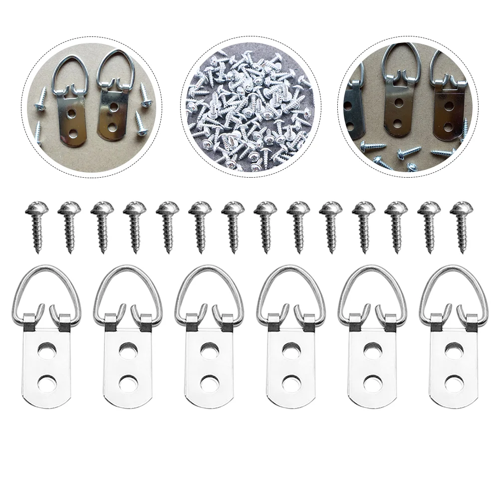 

1 Set Double-hole Photo Frame Hangers Picture Hanger Picture Frame Hanging Hooks