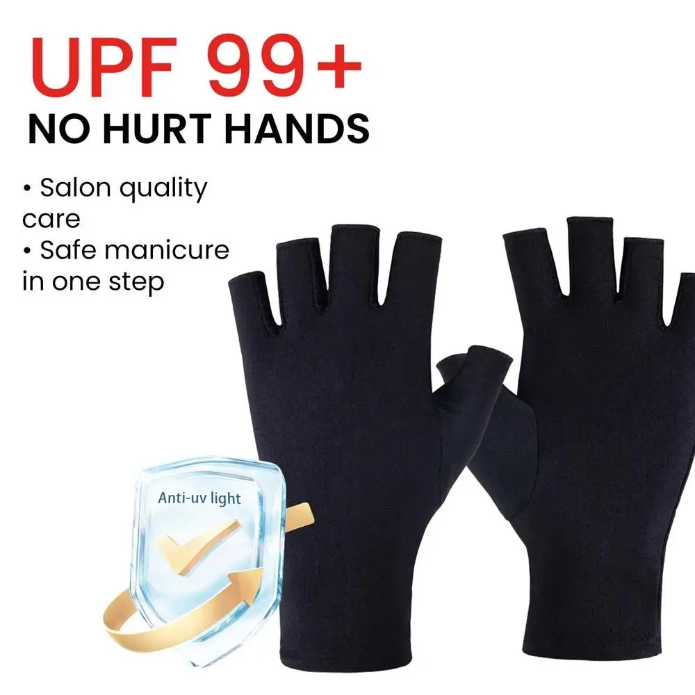 

1Pair Nail Art Glove UV Protection Glove Anti UV Radiation Protection Gloves Protecter For Nail Art Gel UV LED Lamp Nail Tool