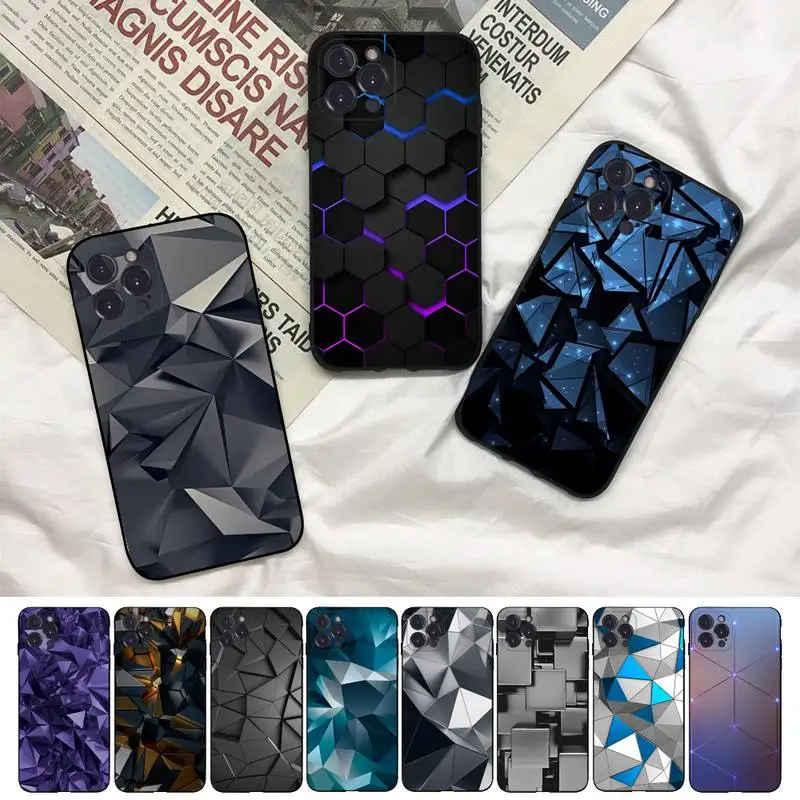 

Luxury Geometry Cool Phone Case For iPhone 8 7 6 6S Plus X SE 2020 XR XS 14 11 12 13 Mini Pro Max Mobile Case