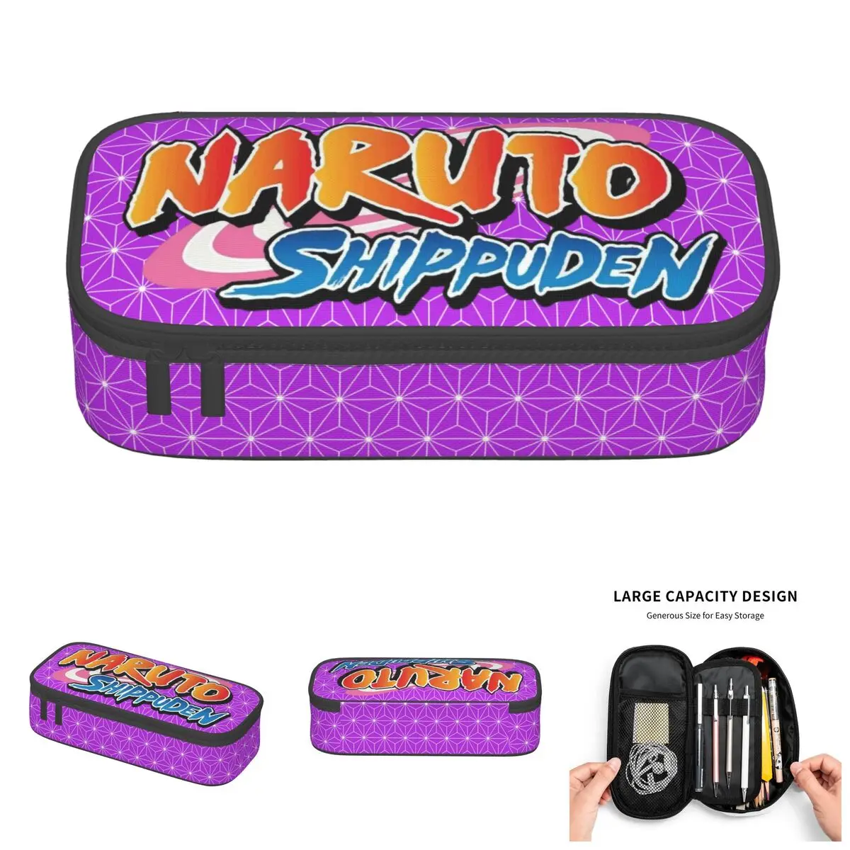 Фото Симпатичный пенал N-Naruto TV Manga Series для девочек и мальчиков, большой вместимости, в стиле японского аниме, для школьников и студентов №2