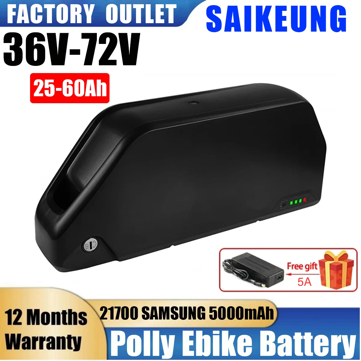 52 В Ebike Batttery Hailong 36 48 60 72 20 Ач 25 30 40 50 Электрический велосипед Электромобиль