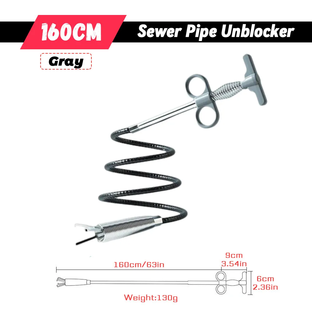 

60/90/160 см канализационная труба, разблокировка, заглушка, отверстие для ванной комнаты, очиститель для волос, трубопровод для душа, кухонная раковина, инструмент для выемки, крючок для выемкидки