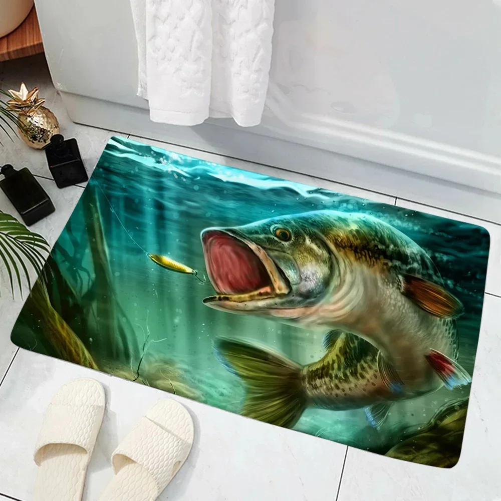 Персидский плетеный 3D рыбный повседневный ковер противоскользящий