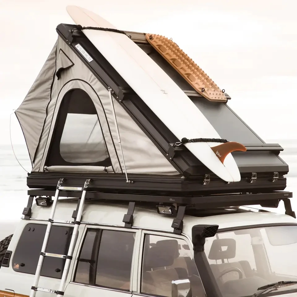 Туристическая треугольная палатка на крышу автомобиля переносной тент с твердым