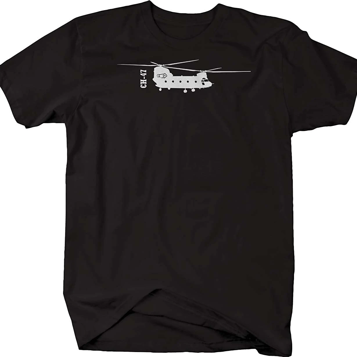 

CH-47 Chinook Military Helicopter T-shirt. New 100% Cotton Short Sleeve O Neck T Shirt Casual Men's Top