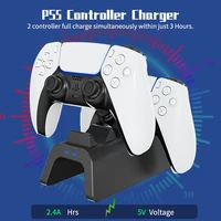 olygame quick dual charging dock with type c wireless game controller charger stand for ps5 gamepads