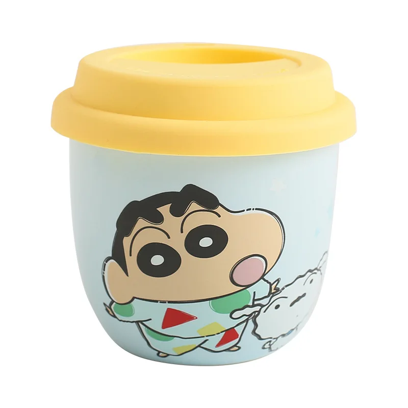 Новые кружки Shin-chan с карандашом и крышкой керамические кофейные чашки большой
