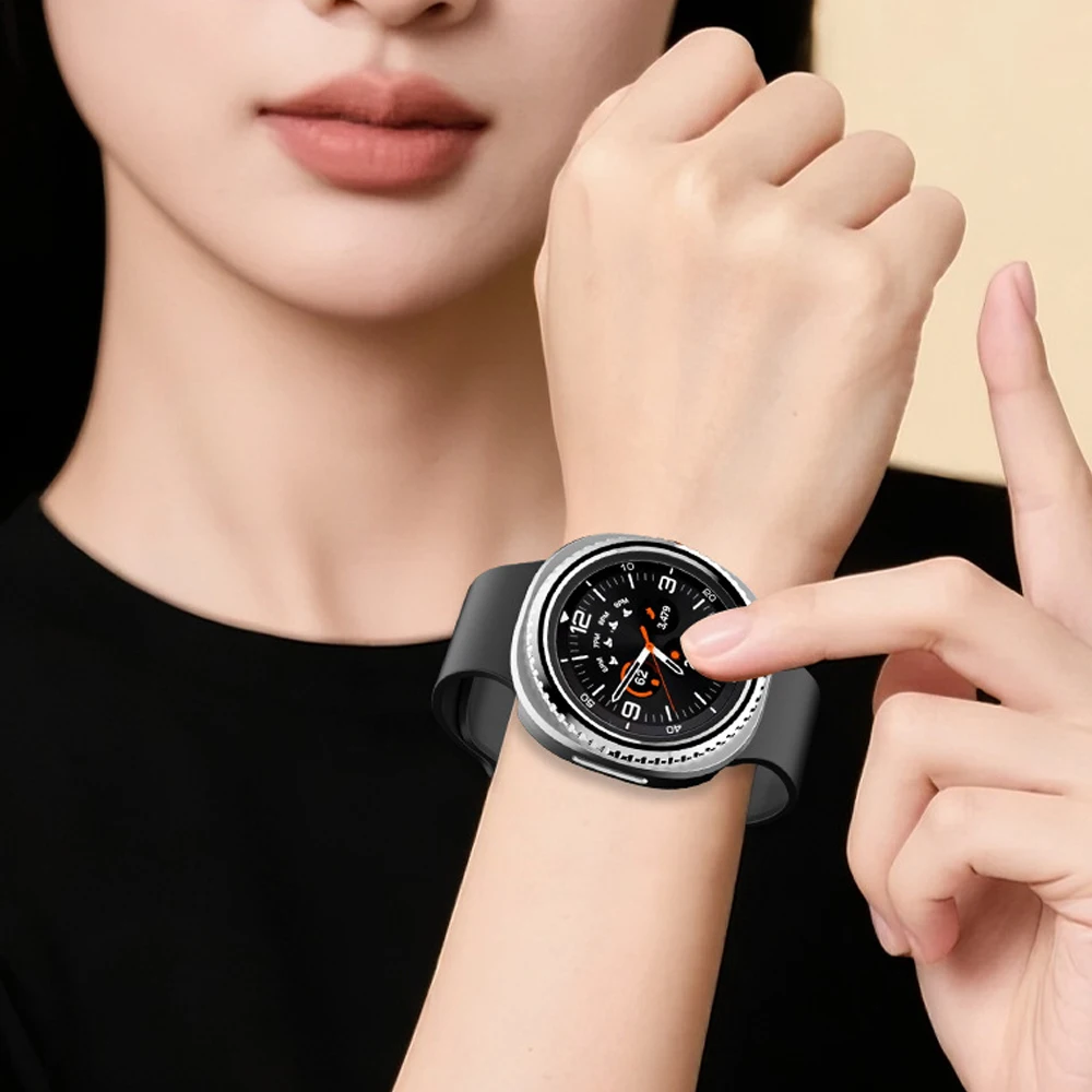 Фото Металлическое кольцо безеля + чехол для Samsung Galaxy Watch 8 classic 46 мм, защитный жесткий защитный бампер для ПК Galaxy Watch8 classic Case 46 №5