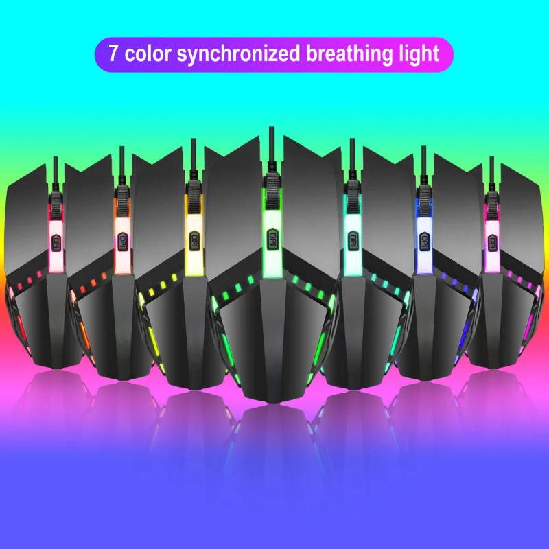 

Ergonomic Wired Gaming Mouse LED 1600 DPI USB Computer Mouse Gamer RGB Mice Silent Non Slip For PC Laptop Motebook 2022 New