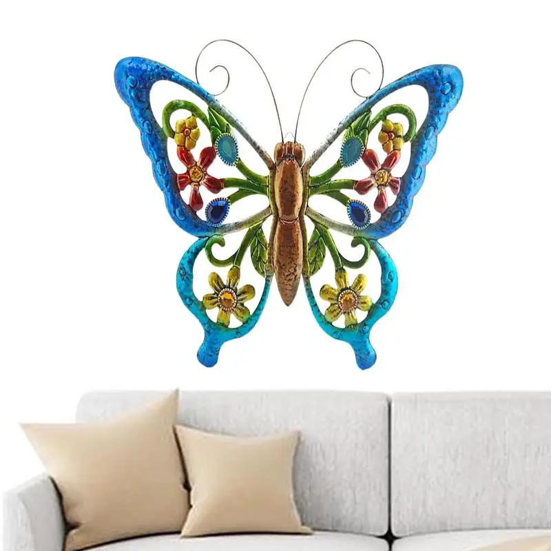 

3D металлический декор в виде бабочки, с вырезами, искусство стен, скульптура, подвесное украшение для сада, зоны патио, забора
