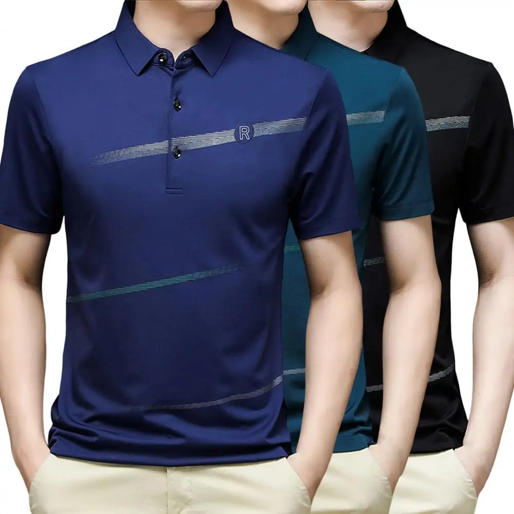 

Good Business Tops Anti-wrinkle Comfortable Wear-resistant Turn-down Collar Men Shirt Men Shirt Men Shirt
