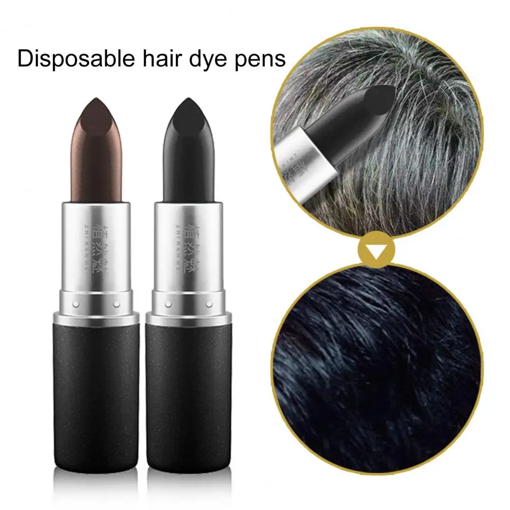 Stick Long Lasting Fast Staining Washable High Saturation Cover Gray Hair Lipstick Shape Disposable Hair Dye Pen
