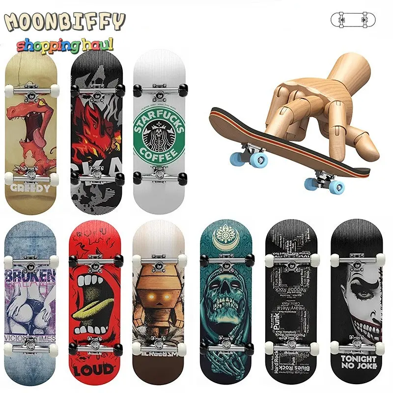 Toy Wooden Maple Finger Skateboard Fun Fingerboard Toy Profe