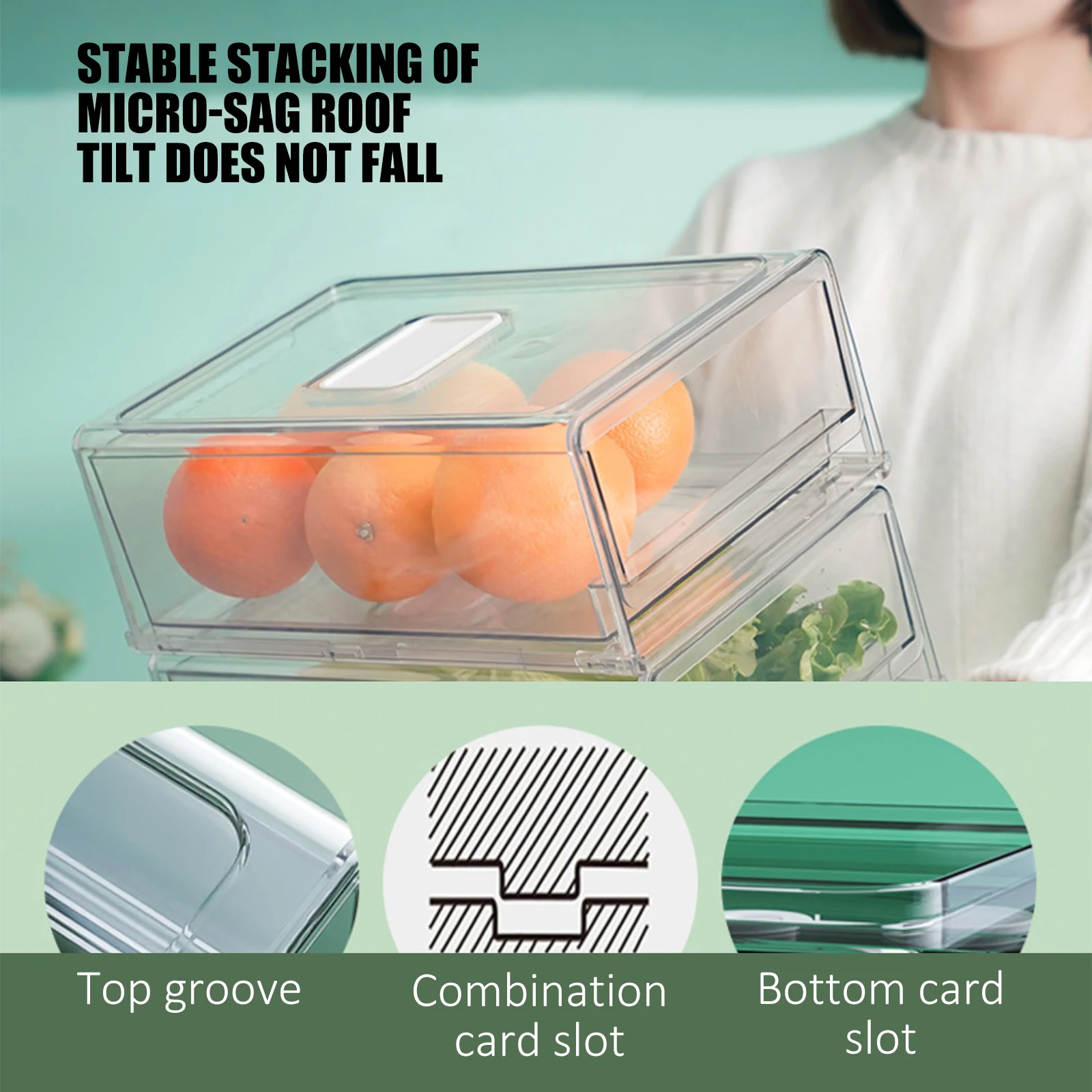 

Прозрачный выдвижной ящик для холодильника большой емкости холодильник B