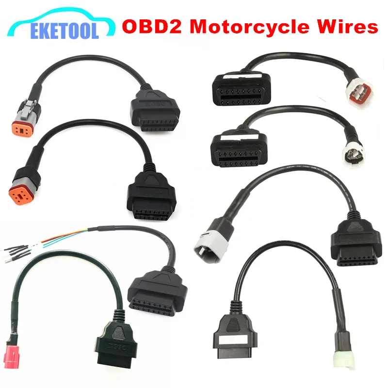 OBD2 Диагностический кабель для мотоцикла YAMAHA 3Pin 4Pin для Honda 4Pin 6Pin для Kawasaki 6Pin для Suzuki 6Pin моторные провода