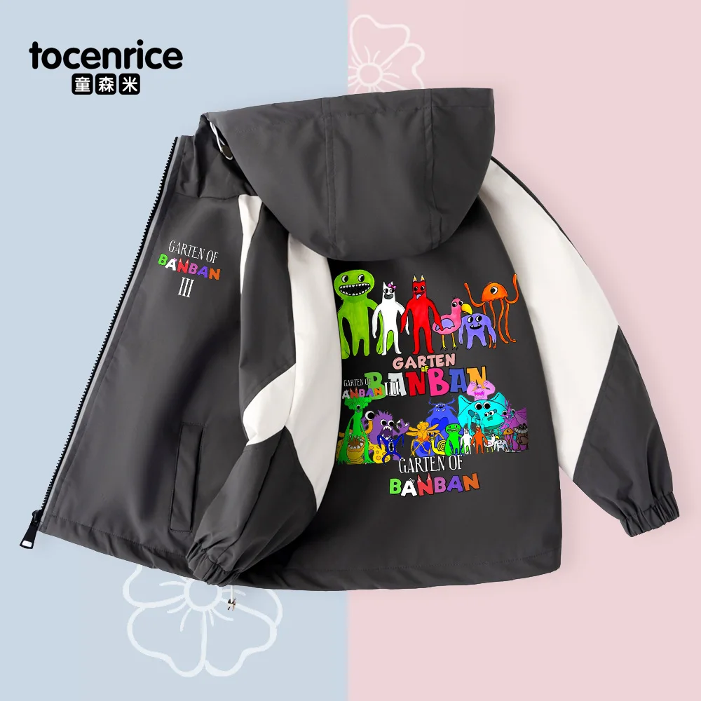 

Garten of Banban Children's Jacket Spring and Autumn New Style Boys Sports Loose Hooded Spring and Autumn Trendy Style