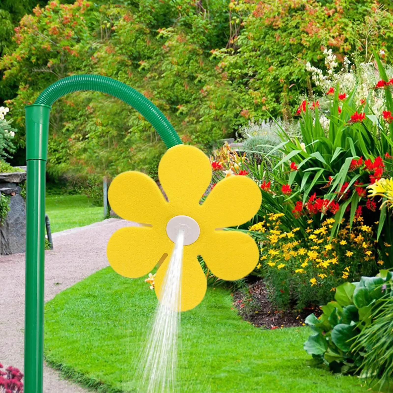 1pc Crazy Daisy Sprinkler Garden Lawn Funny Crazy Rotating Sunflower Garden Sprinkler Irrigation Tool Garden Creative Decoration