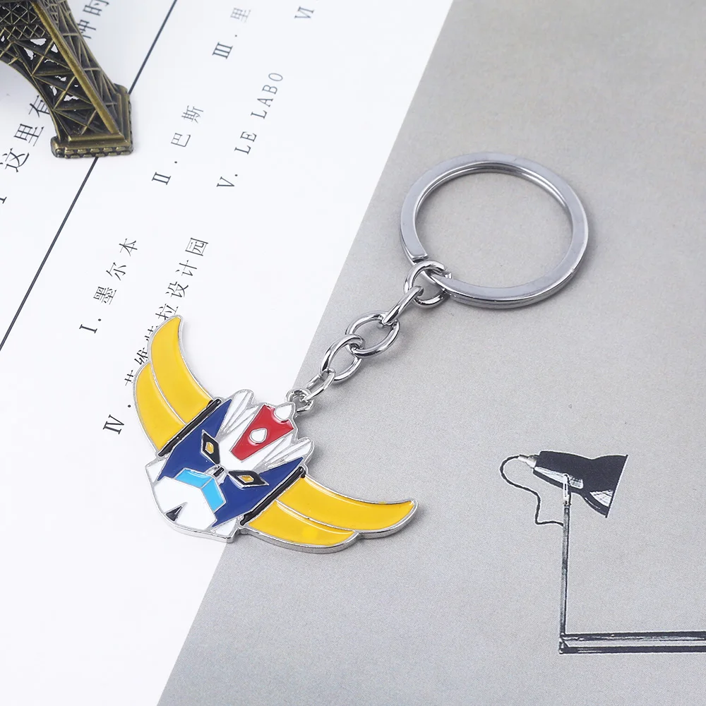 

Japan Hot Anime Mazinger Z Devil Z Keychain UFO Robot Grendizer Logo Pendants Choker Car Keyring Women Boy Fans Jewelry Gift