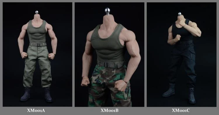 

XM01 1/6 Scale Male Vest Camo Pants Belt & Shoes Set Clothes Model for Model For 12'' M34 Strong Male Action Figure Body