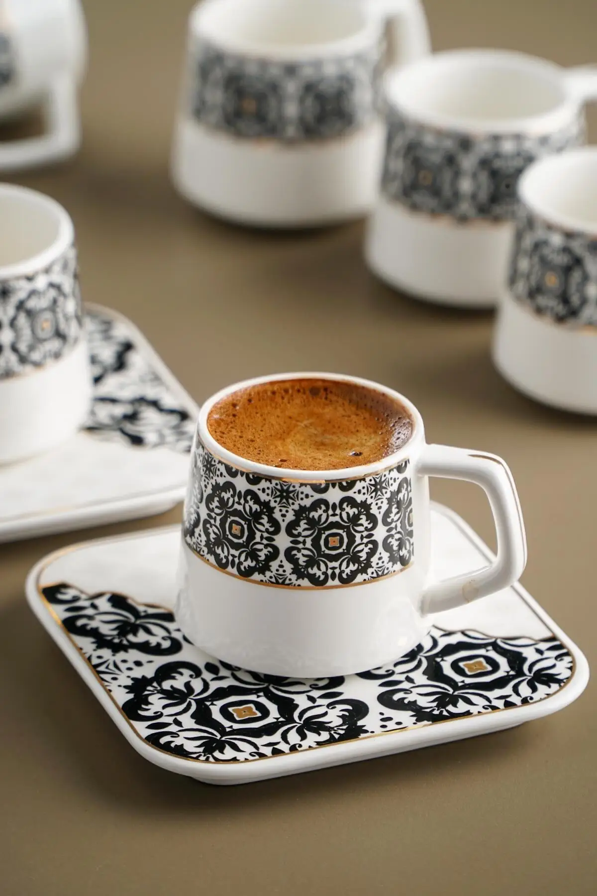 

Amazing Turkish Greek Arabic Coffee & Espresso Cup Set Marrakesh Porcelain Coffee Cup Set 2 Psc.