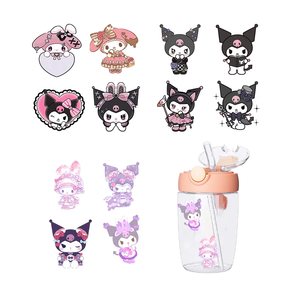 

Kawaii Sanrio Uv Dtf Transfer Sticker Glass Cup Sticker Print Waterproof Clear Smooth Diy Easy To Use Car Decor