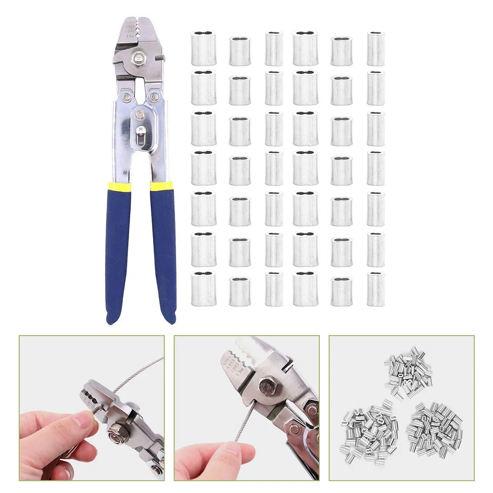 

1 Set Cable Crimping Tool With Double Ferrule Fishing Crimping Tool