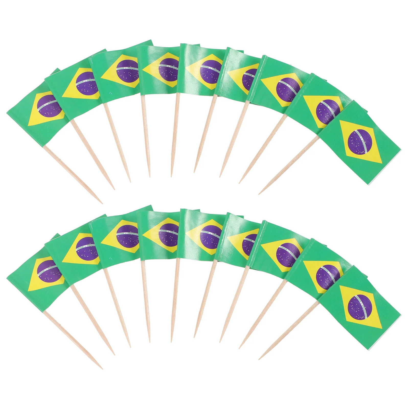 

100 Pcs Decorative Cake Toppers Flag Miniature Food Disposable Paper Cups Salad