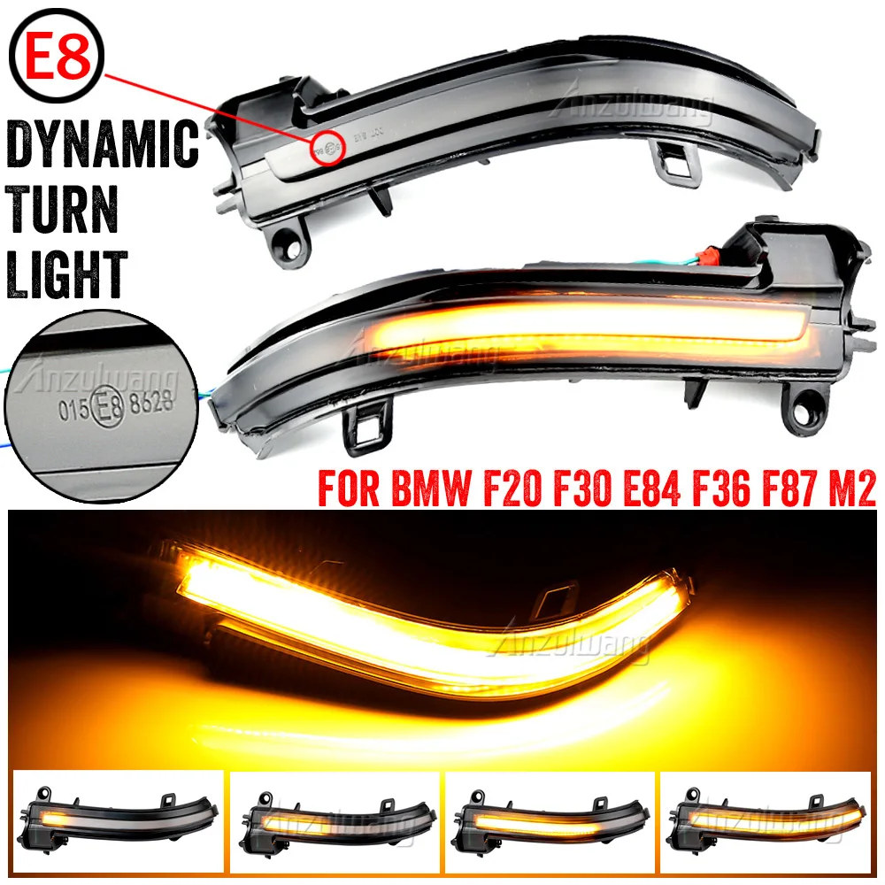 

2PCS For BMW F20 F21 F22 F33 F34 X1 E84 F36 F87 M2 1 2 3 4 Series Dynamic Blinker Turn Signal LED Mirror Light