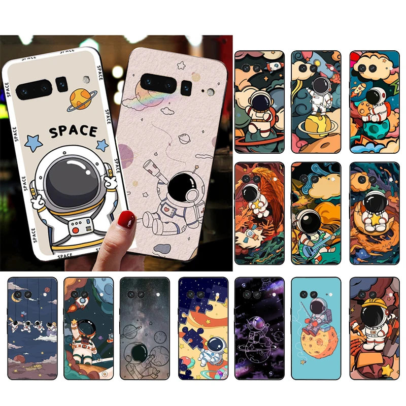 

Phone Case for Google Pixel 7 Pro 7a 6A 6 Pro 5A 4A 3A Pixel 4 XL Pixel 5 6 4 3 XL 3A XL 2 XL Astronaut Art Case