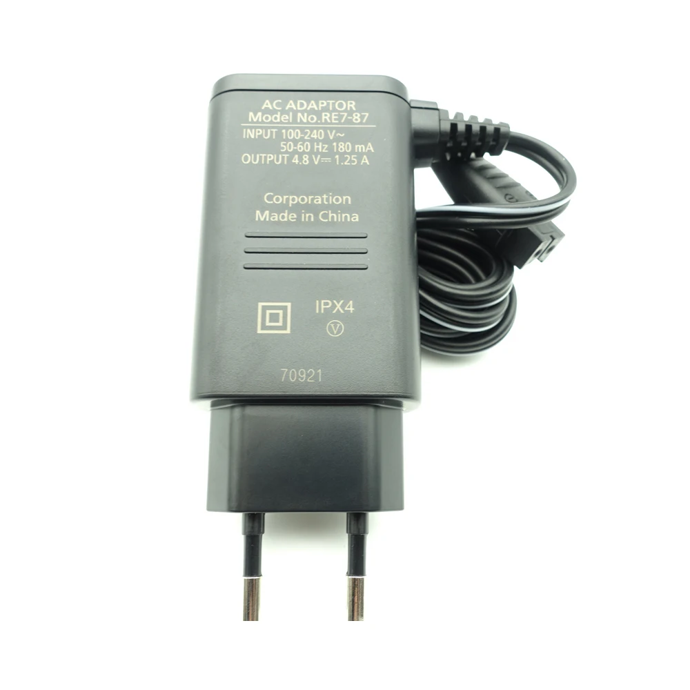 

Original RE7-87 4.8V 1.25A Power Adapter For Panasonic ES-LV9C ES-LV5C ES-CV50 ES-LV54 Shaver Charger Instead of RE7-59