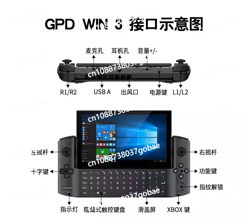 Для док-станции GPD USB-концентратор для системы GPD WIN 3 Windows 10, поддержка зарядки, портативная игровая консоль для Интернета, внешний дисплей (art.: 3920d45f26fa5) - 3920d45f26fa5