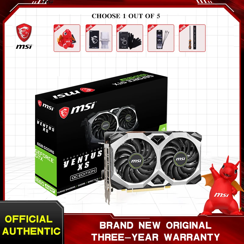 

GeForce GTX 1660 SUPER VENTUS XS OC NVIDIA GeForce GTX 1660 SUPER