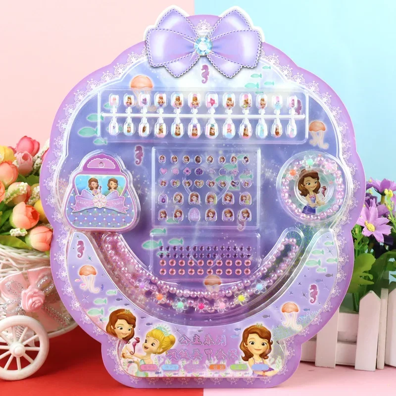 Детское милое кавайное ожерелье с бриллиантами Disney Холодное сердце Эльза София