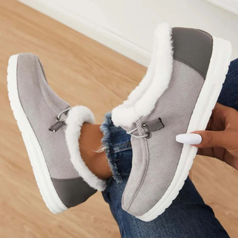

2022 Winter Keep Warm Women Snow Boots Ankle Quality Thick Plush Plus Size Cotton Shoes Footwear Comfortable Ladies Shoes Boots