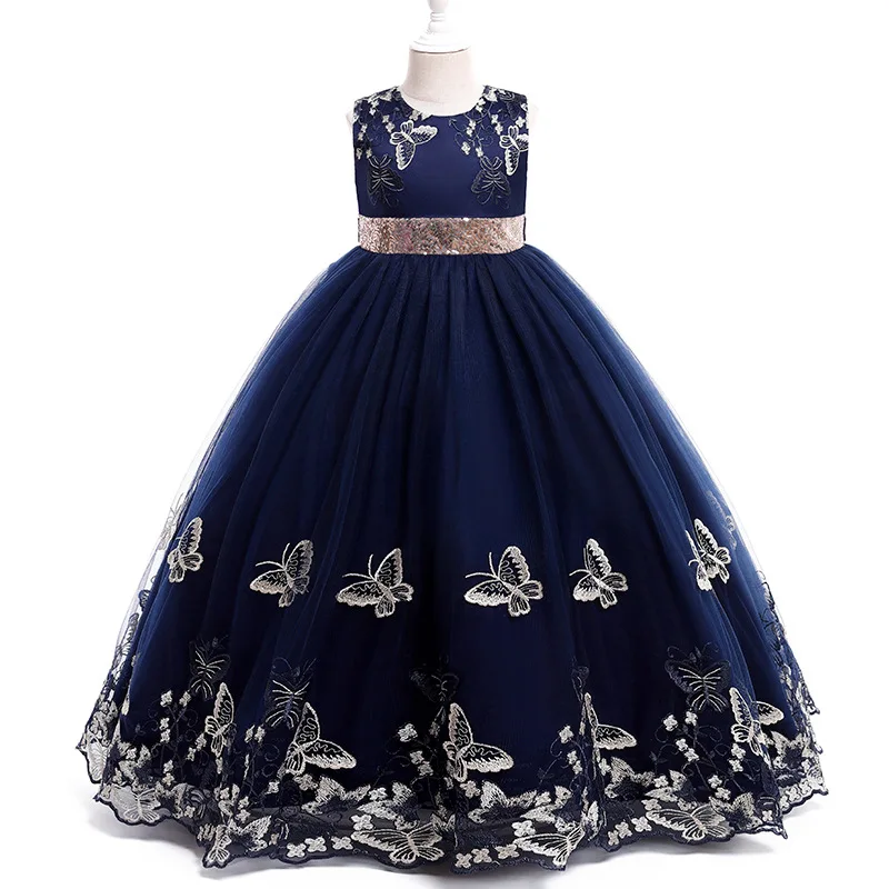 Детское элегантное платье принцессы для подружки невесты девочки с цветами