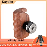kayulin dslr camera wooden hand grip with m6 arri rosette mount right for universal dslr camera