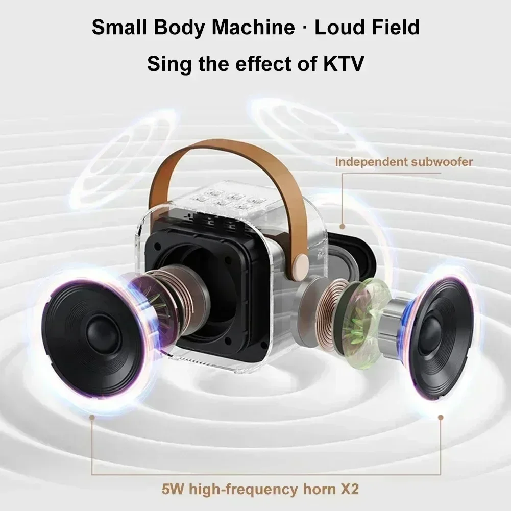 Портативная Bluetooth-караоке-машина С Системой 5.3 PA — Входит 1-2 Беспроводных