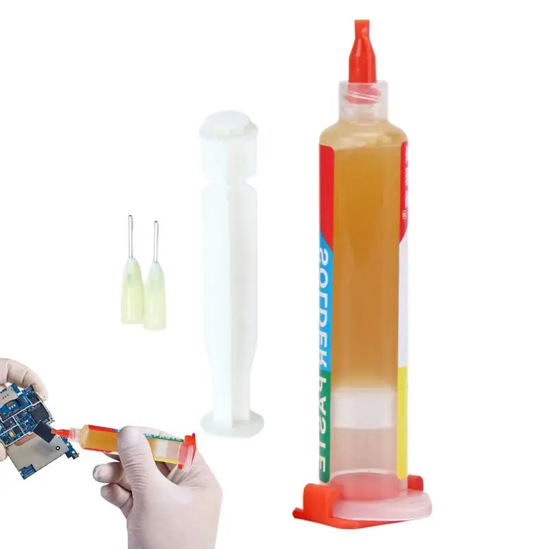 

Паяльный флюс 10 мл, неочищенная сильная клейкая паста для сварки, паяльная паста, шприц для телефонов, печатных плат, телевизоров