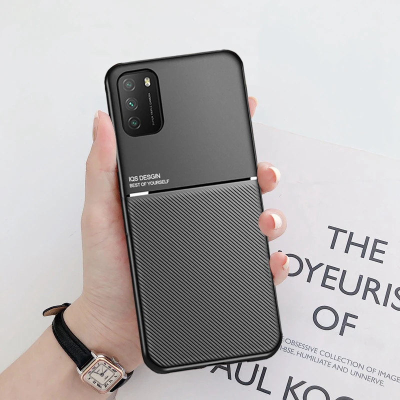 luxury soft leather tpu matte texture case for xiaomi poco m4 m3 m2 pro x3 nfc x2 f3 gt f2 car magnetic shockproof phone cover free global shipping
