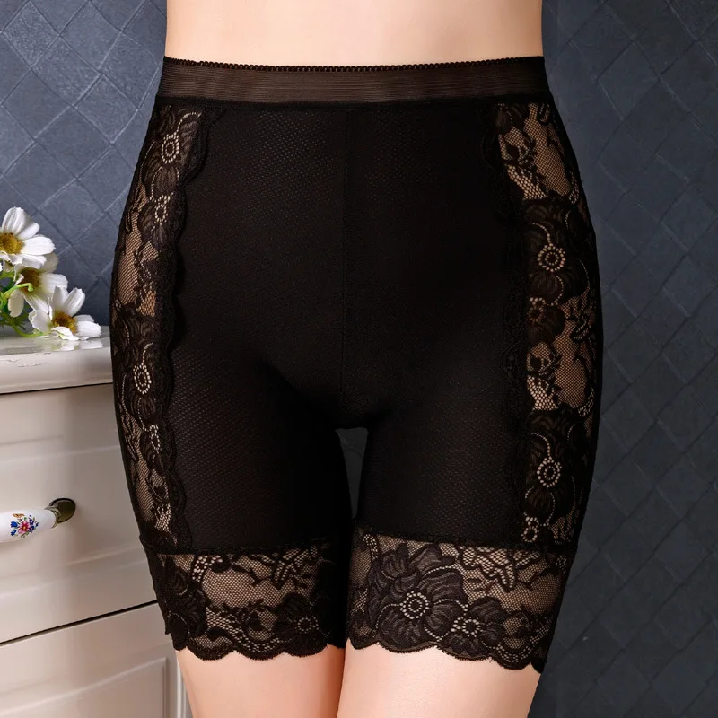 High Waist Stretch Female Safety Shorts Slimming Panties Seamless Lace Stretchy Security Shorts Slimming Lingerie