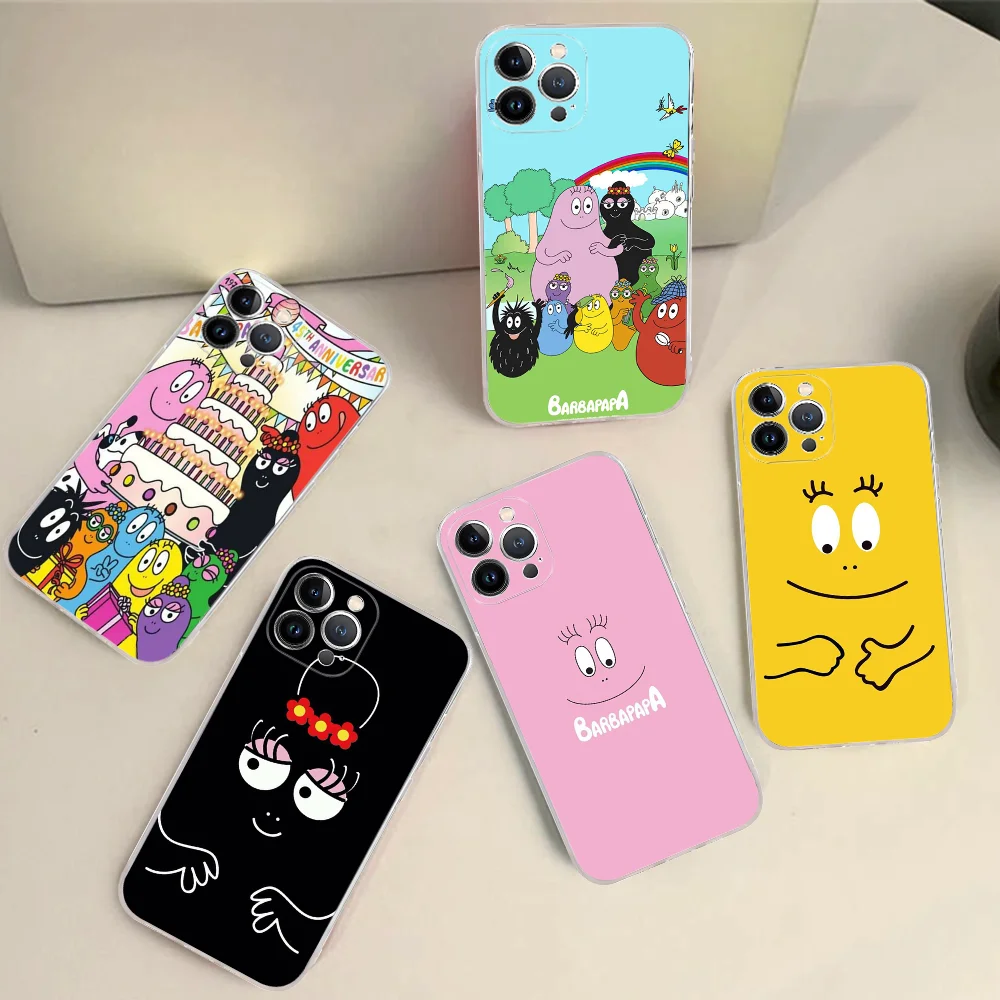 Мягкий силиконовый коврик для мыши с рисунком B-Barbapapa iphone 15 14 13 12 11 Pro Mini XS MAX 8 7 6 Plus X