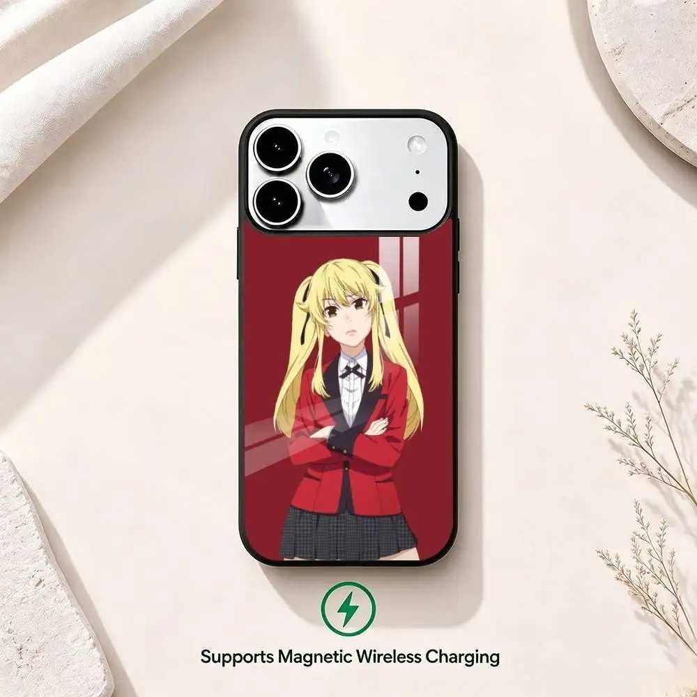 Фото Чехол для телефона с Мэри Саотомэ из аниме Kakegurui для iPhone 17, 16, 15, 14, 13, 12, 11 Plus, Pro, поддерживает магнитную беспроводную зарядку №2