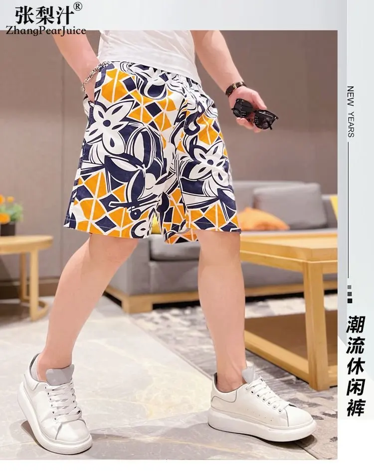 

Hawaiian Blossom Shorts Men's Summer Beach Pants Plus Size Pants Capris Print Pants Shorts Pantalones Cortos De Hombre