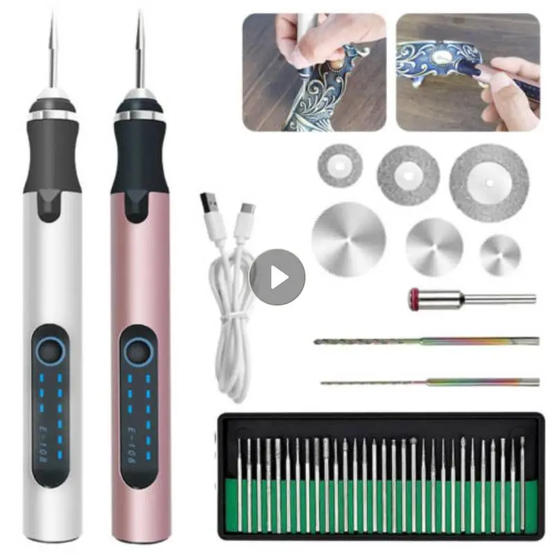 

Mini Wireless Drill Electric Carving Pen Variable Speed USB Cordless Drill Rotary Tools Kit Engraver Pen For Grinding Polishing