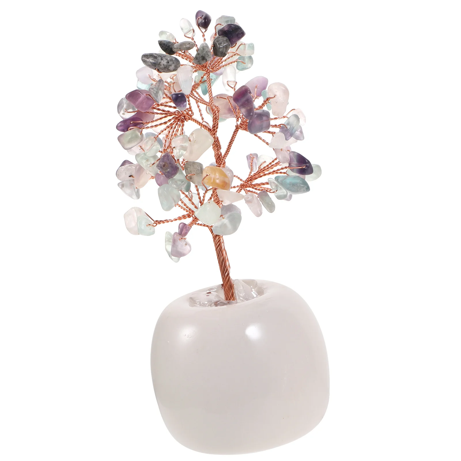 

Tree Crystal Bonsai Ornament Money Amethyst Decor Stone Chakra Life Gemstone Decoration Spiritual Artificial Wealth Agate