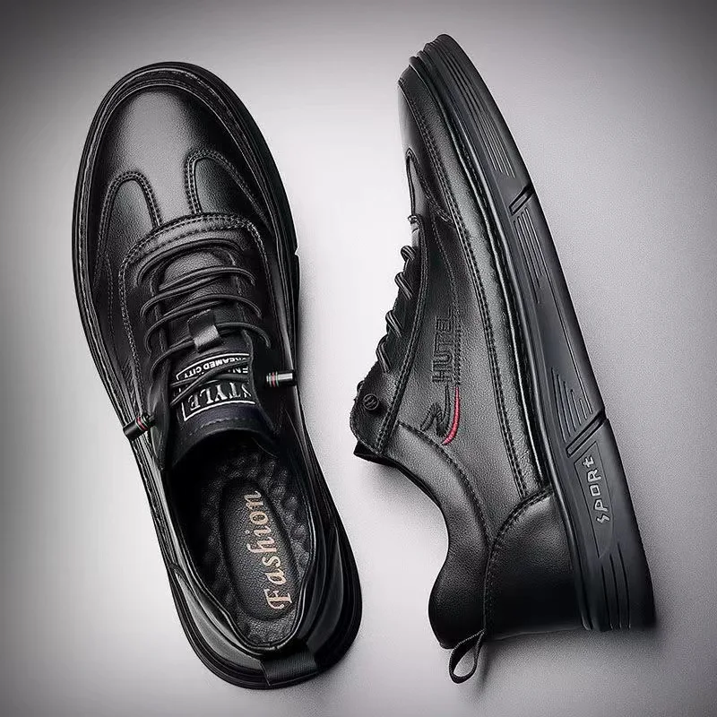 

Genuine Leather Casual Shoes for Men Comfortable Skateboard Shoes Designer Sneakers Platform Male Sneakers Spring Autumn Shoe