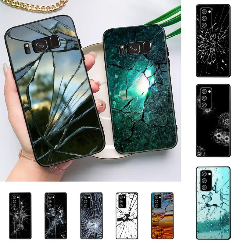 

Broken Glass Phone Case For Samsung Galaxy Note10Pro Note20ultra note20 note10lite M30S