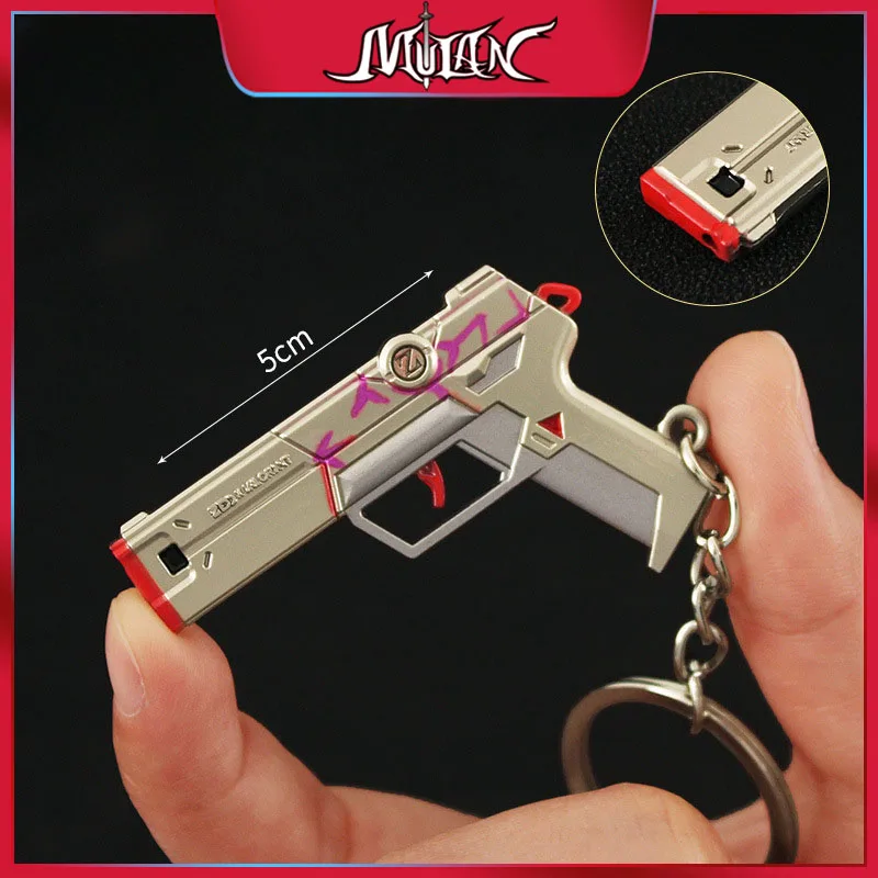 

Valorant Weapon Spectrum Skin of Pistols 5cm Mini KeyChain Uncut Japanese Samurai Pendant Model Katana Sword Cosplay Toy for Kid