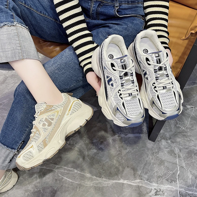 2023 Spring and Autumn New Women's Sports Shoes Casual Shoes Fashion Thick Sports Shoes Women's Thick Sole Outdoor Sports Shoes